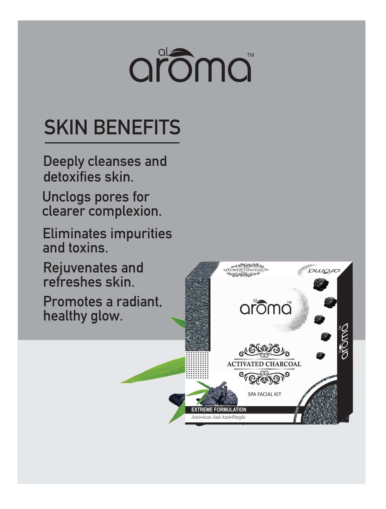 Activated Charcoal Spa Facial Kit – Deep Detox & Purifying Facial Treatment for All Skin Types