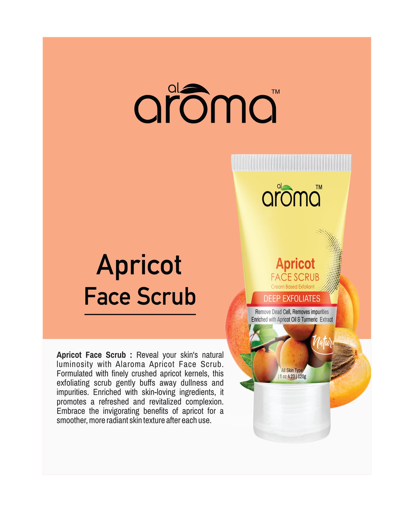 Apricot Face Scrub – Gentle Exfoliating Scrub for Smooth & Glowing Skin