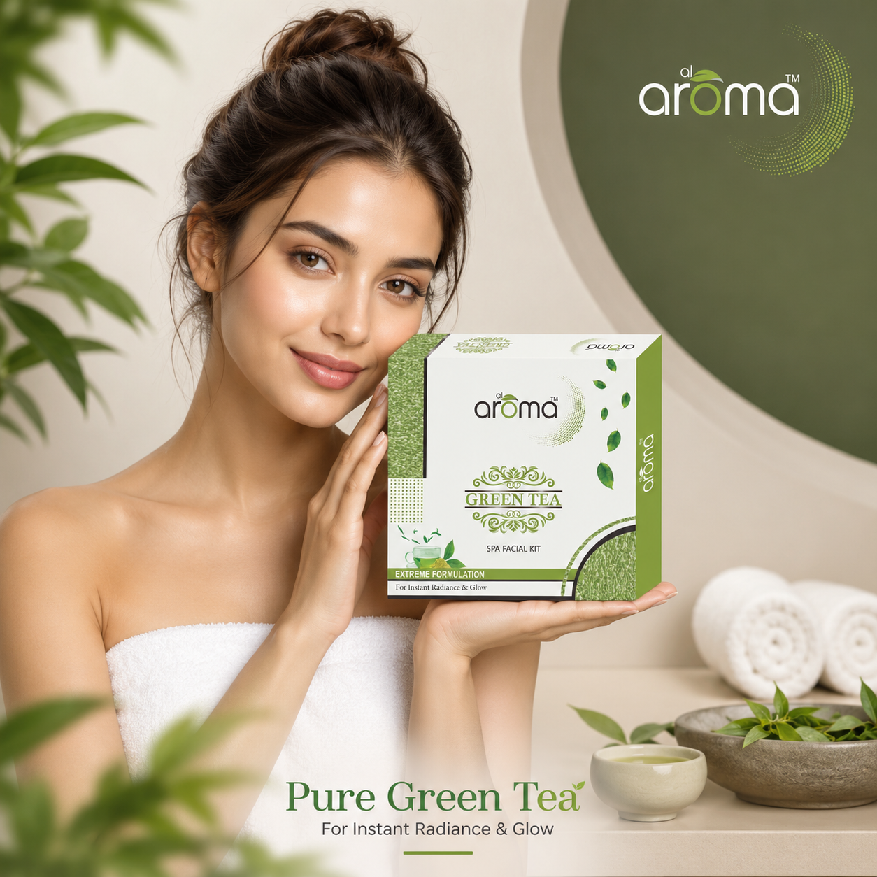 Green Tea Spa Facial Kit – Antioxidant-Rich Detox & Skin-Calming Facial Treatment