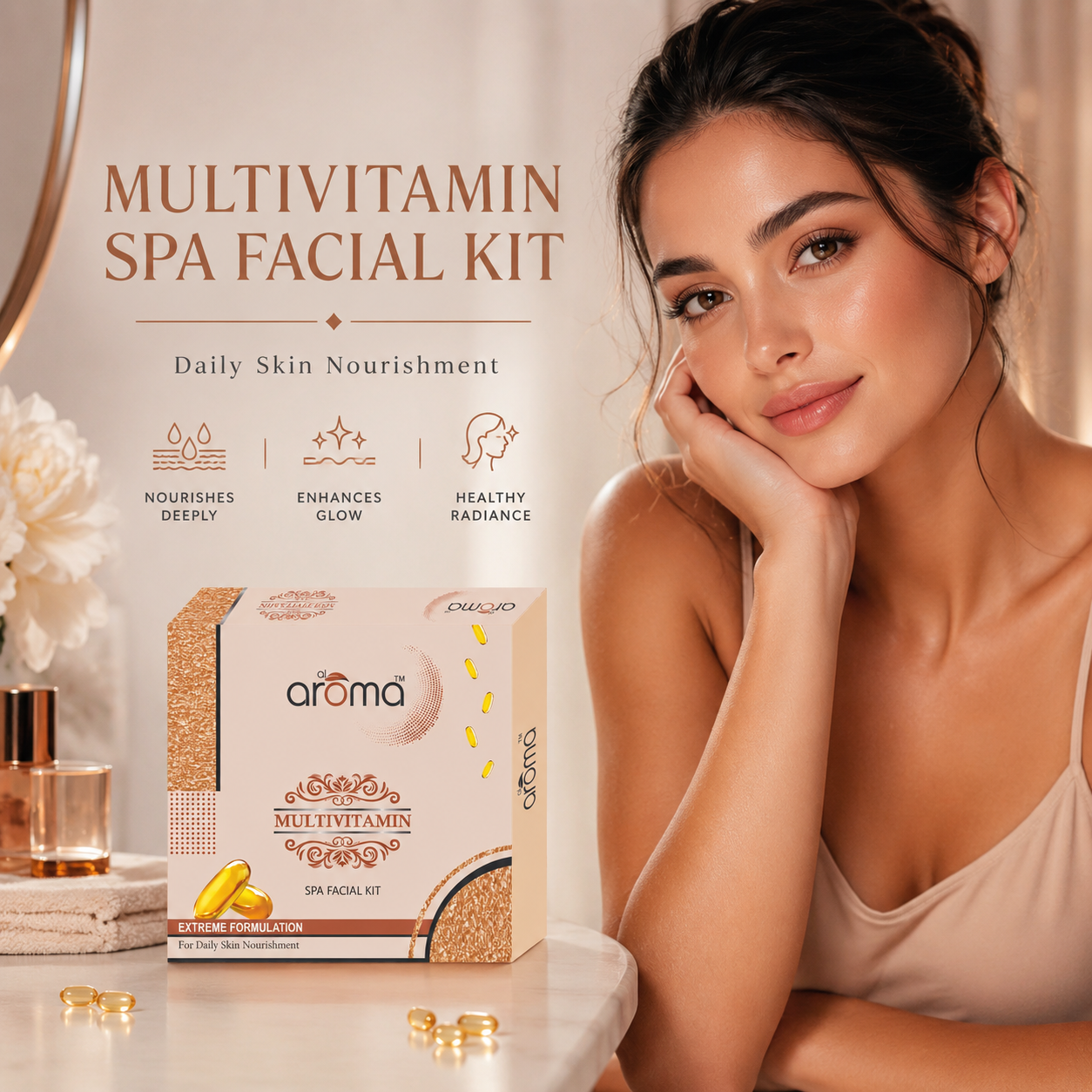 Multivitamin Spa Facial Kit – Skin Revitalizing & Nourishing Facial Treatment for Healthy Glow