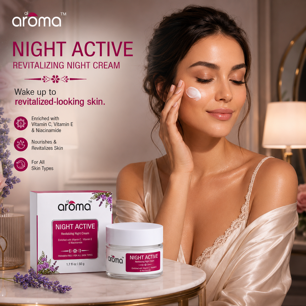 Night Active Revitalizing Cream – Overnight Repair & Hydration Cream for Glowing, Youthful Skin