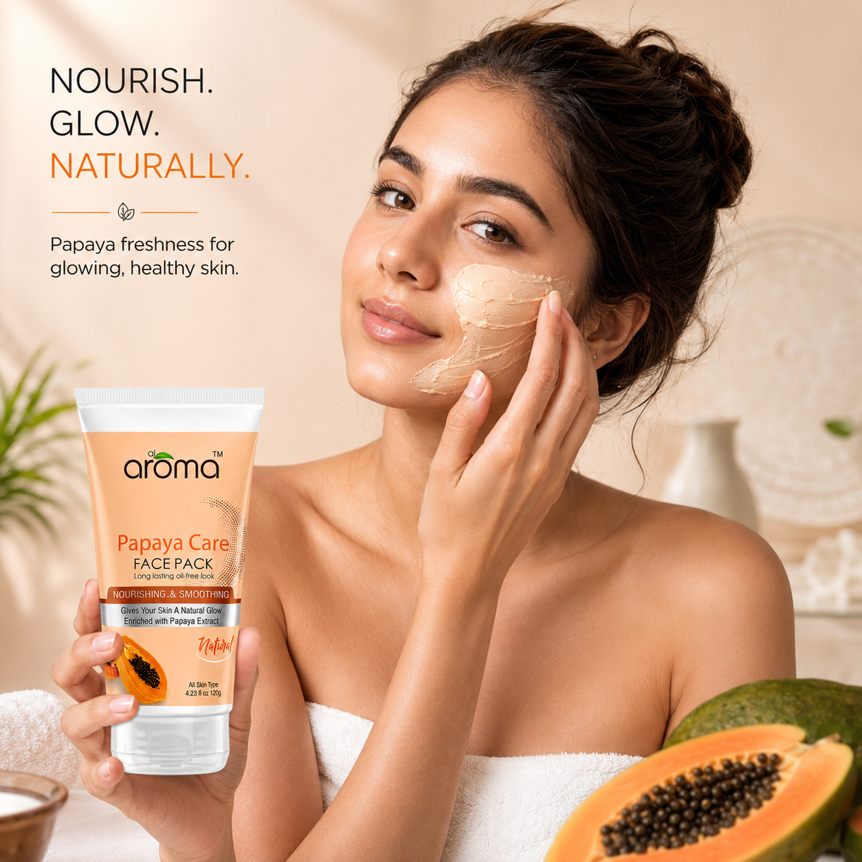 Papaya Care Face Pack – Tan Removal & Brightening Mask for Glowing Skin