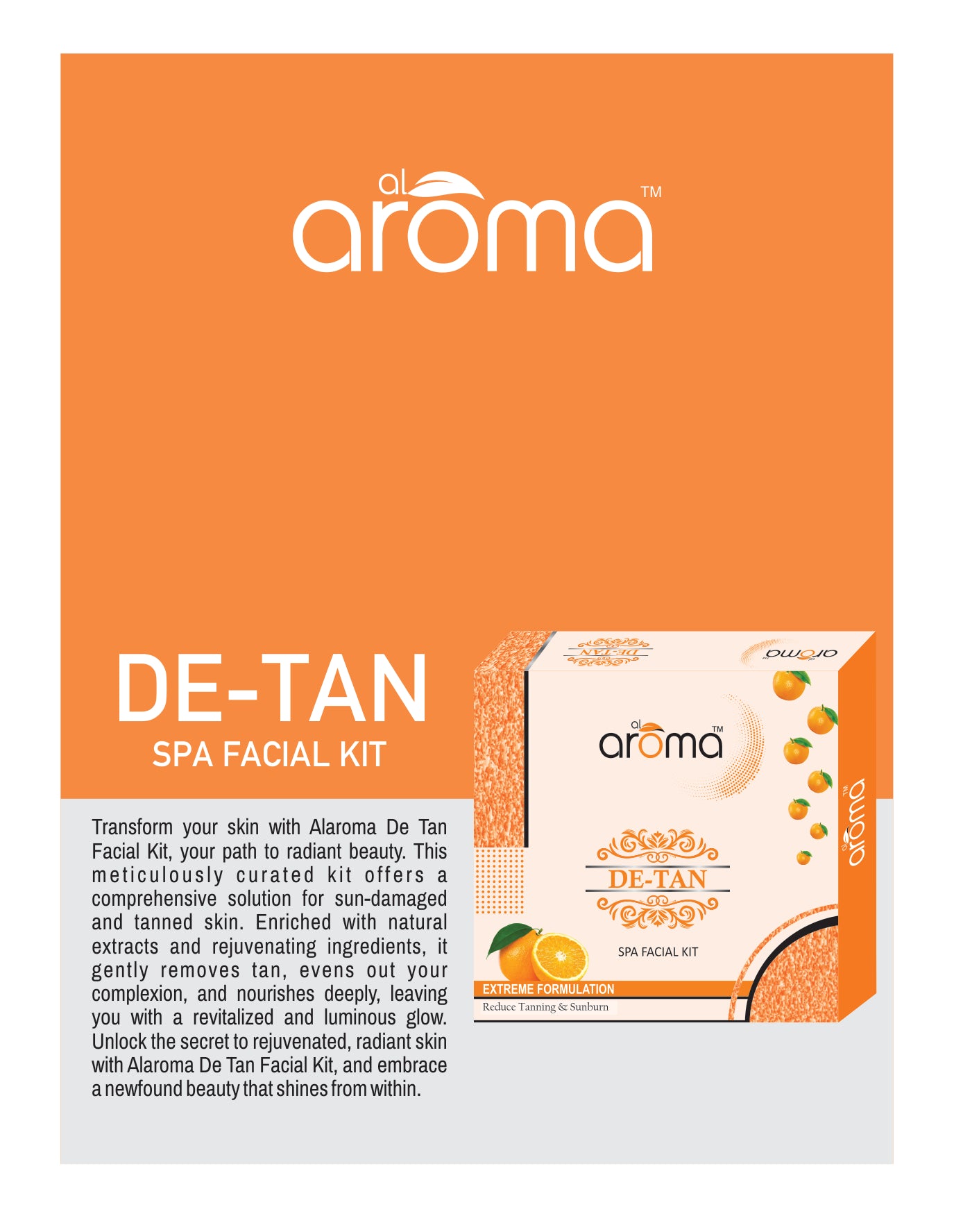De Tan Spa Facial Kit – Tan Removal & Skin Brightening Treatment for All Skin Types