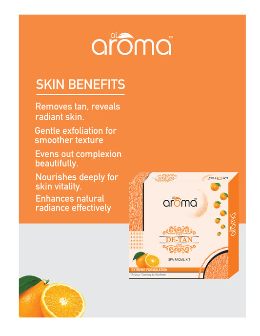 De Tan Spa Facial Kit – Tan Removal & Skin Brightening Treatment for All Skin Types