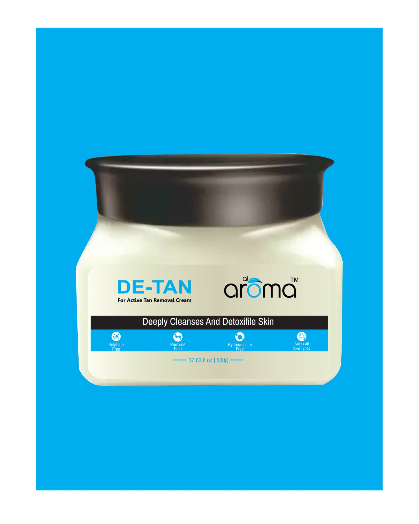 De Tan Cream – Tan Removal & Skin Brightening Cream with Kojic Acid, Milk Extract & Arbutin