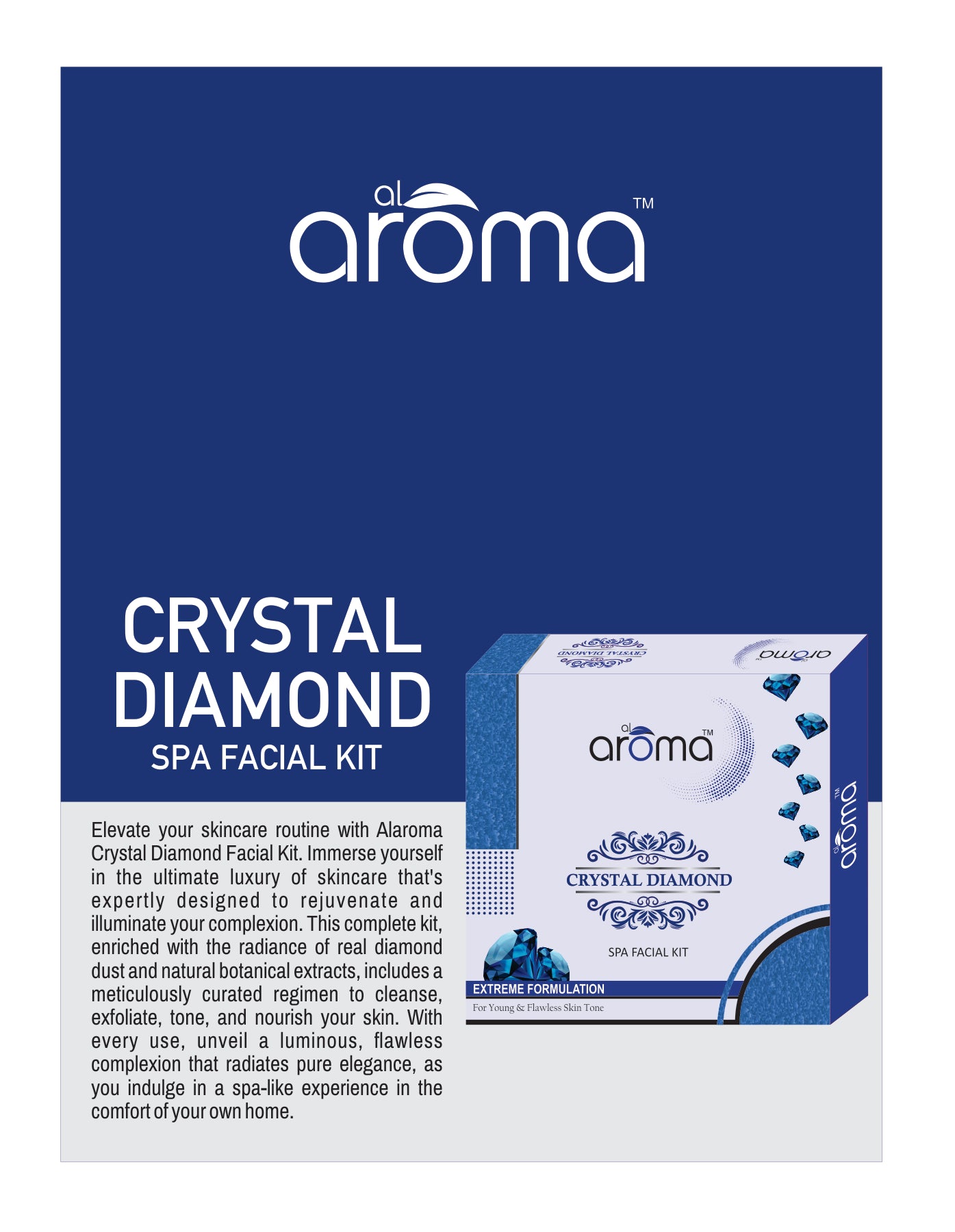 Crystal Diamond Spa Facial Kit – Instant Glow & Skin Polishing Treatment for All Skin Types