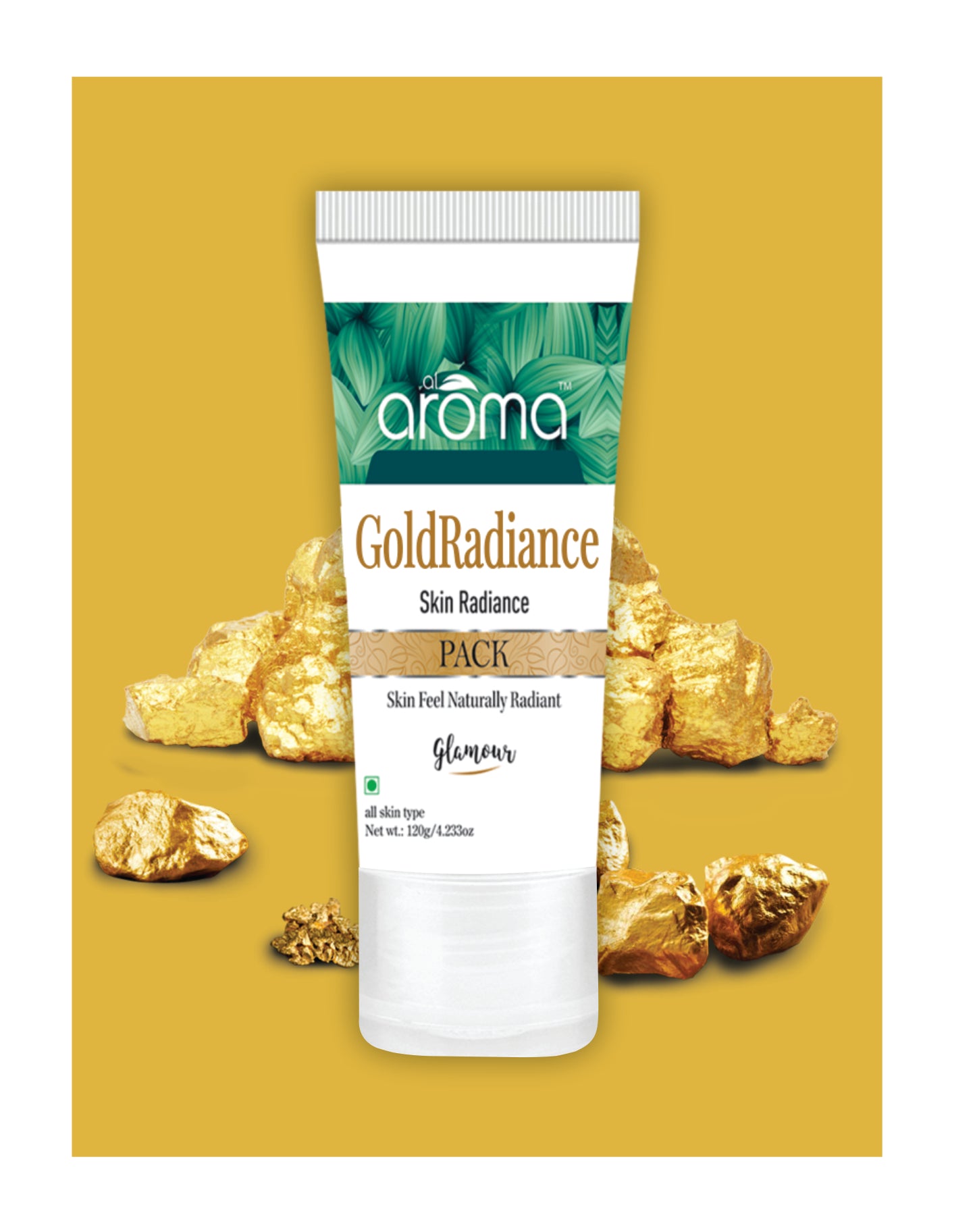 Gold Radiance Face Pack – Luxury Glow Face Mask with Real Gold Particles
