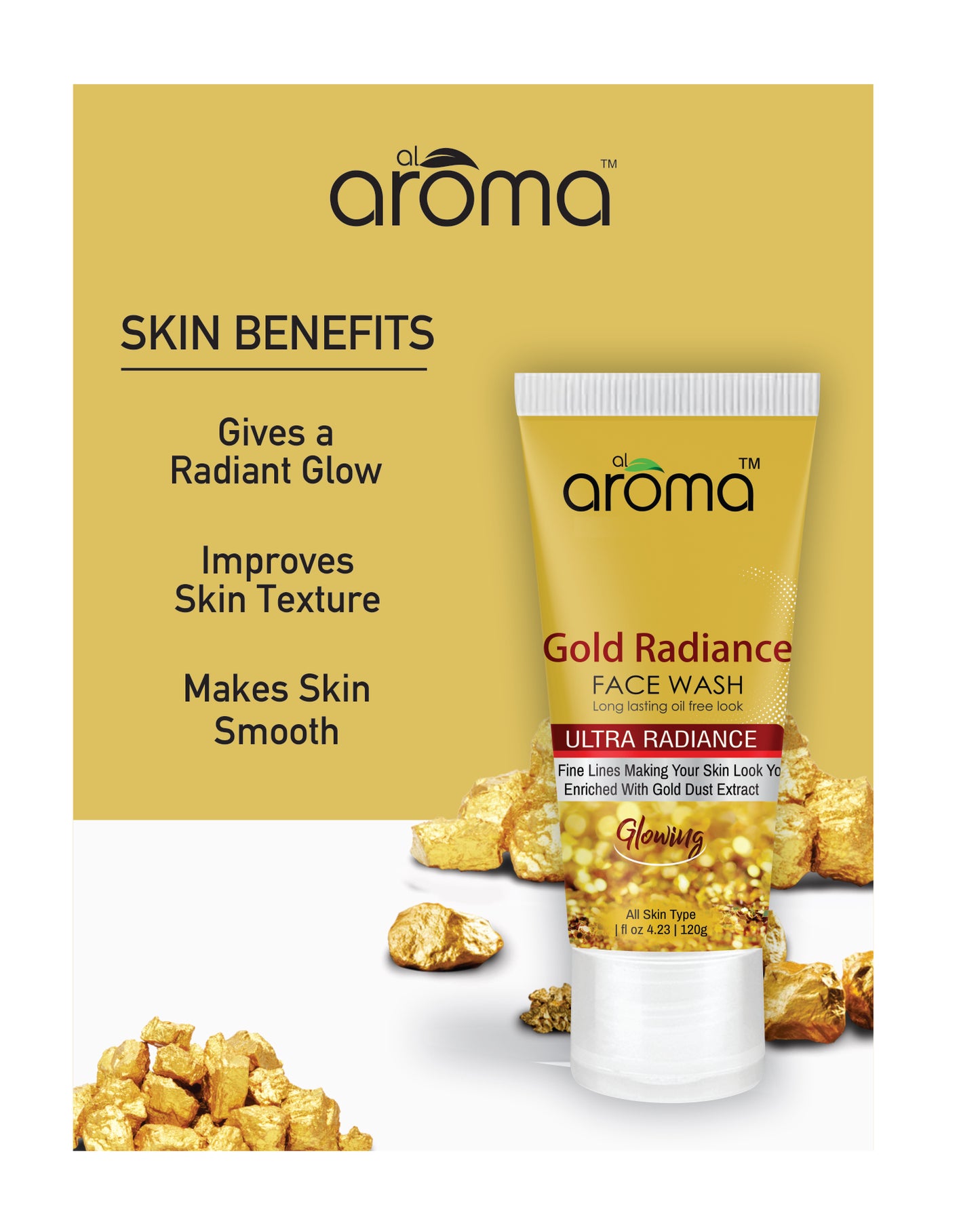 Gold Radiance Face Wash – Luxurious Cleanser for Glowing & Youthful Skin