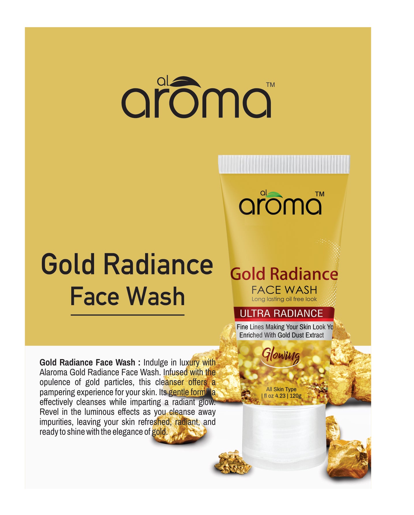 Gold Radiance Face Wash – Luxurious Cleanser for Glowing & Youthful Skin