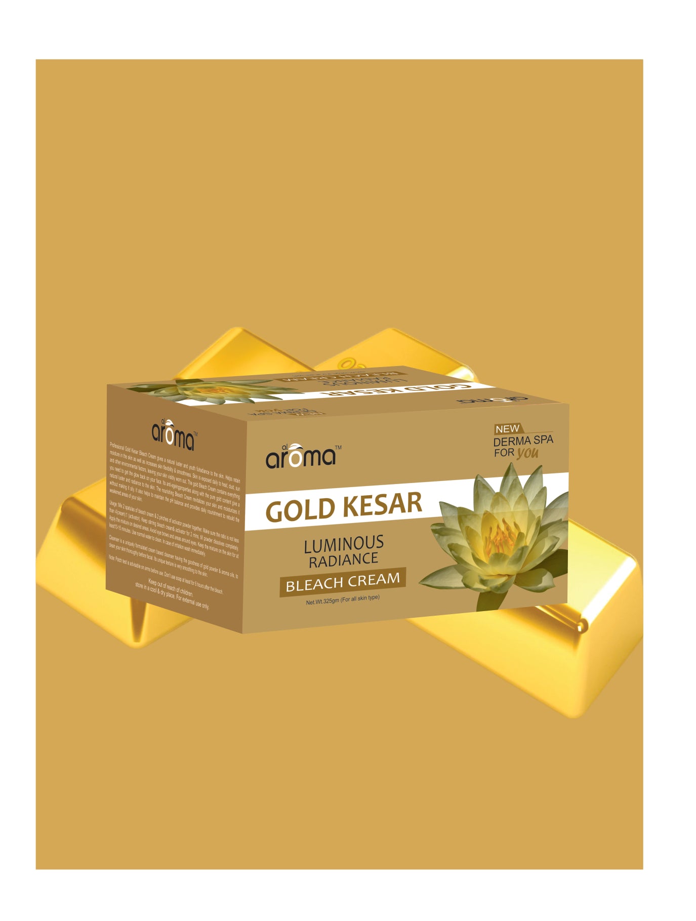 Gold Kesar Bleach Cream – Glow-Enhancing Bleach with Gold Dust & Saffron for Radiant Complexion