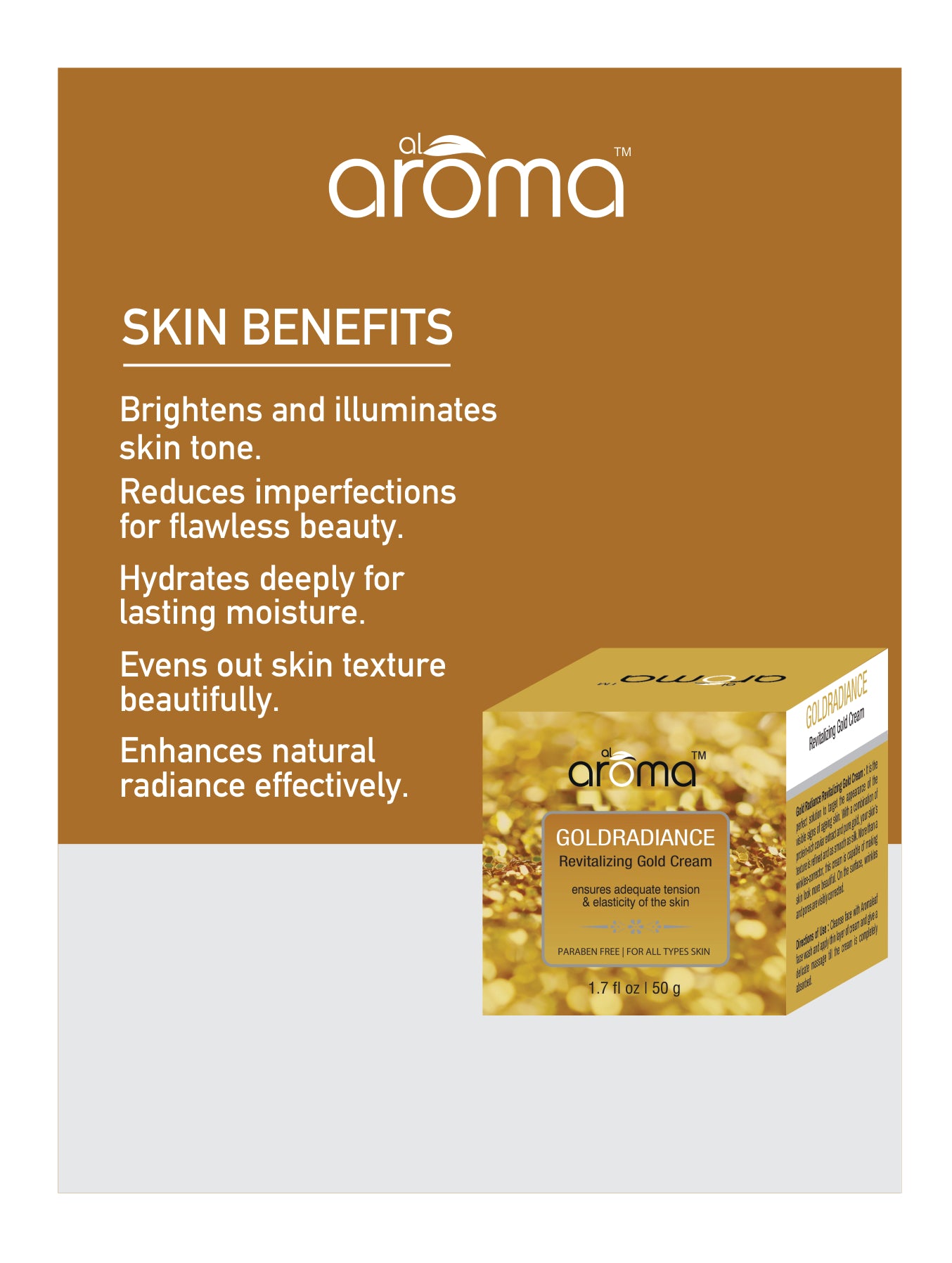 Gold Radiance Revitalizing Cream – Glow-Boosting Moisturizer with Real Gold & Skin Nourishing Actives