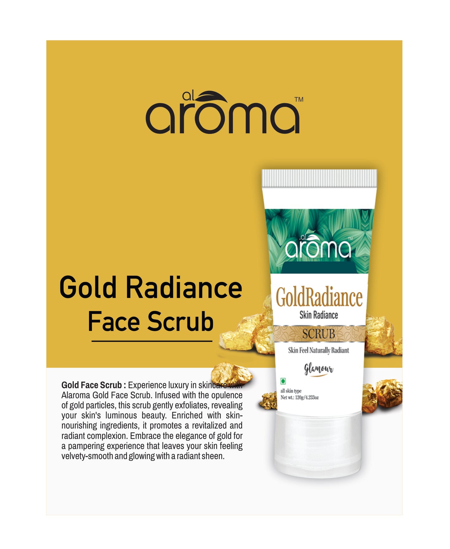 Gold Radiance Face Scrub – Luxurious Gold Exfoliator for Glowing & Smooth Skin