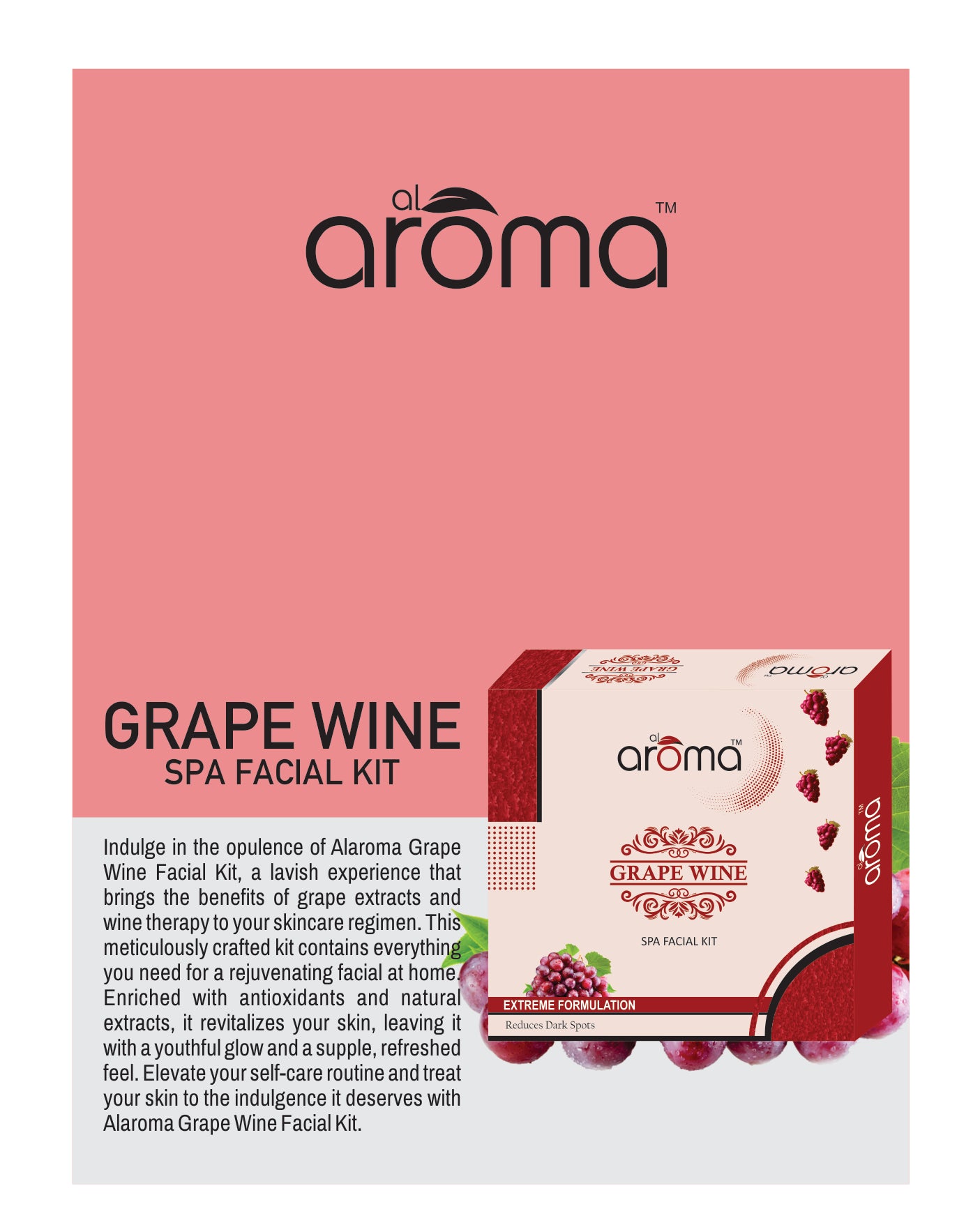 Grape Wine Spa Facial Kit – Rejuvenating Facial Glow Treatment for All Skin Types
