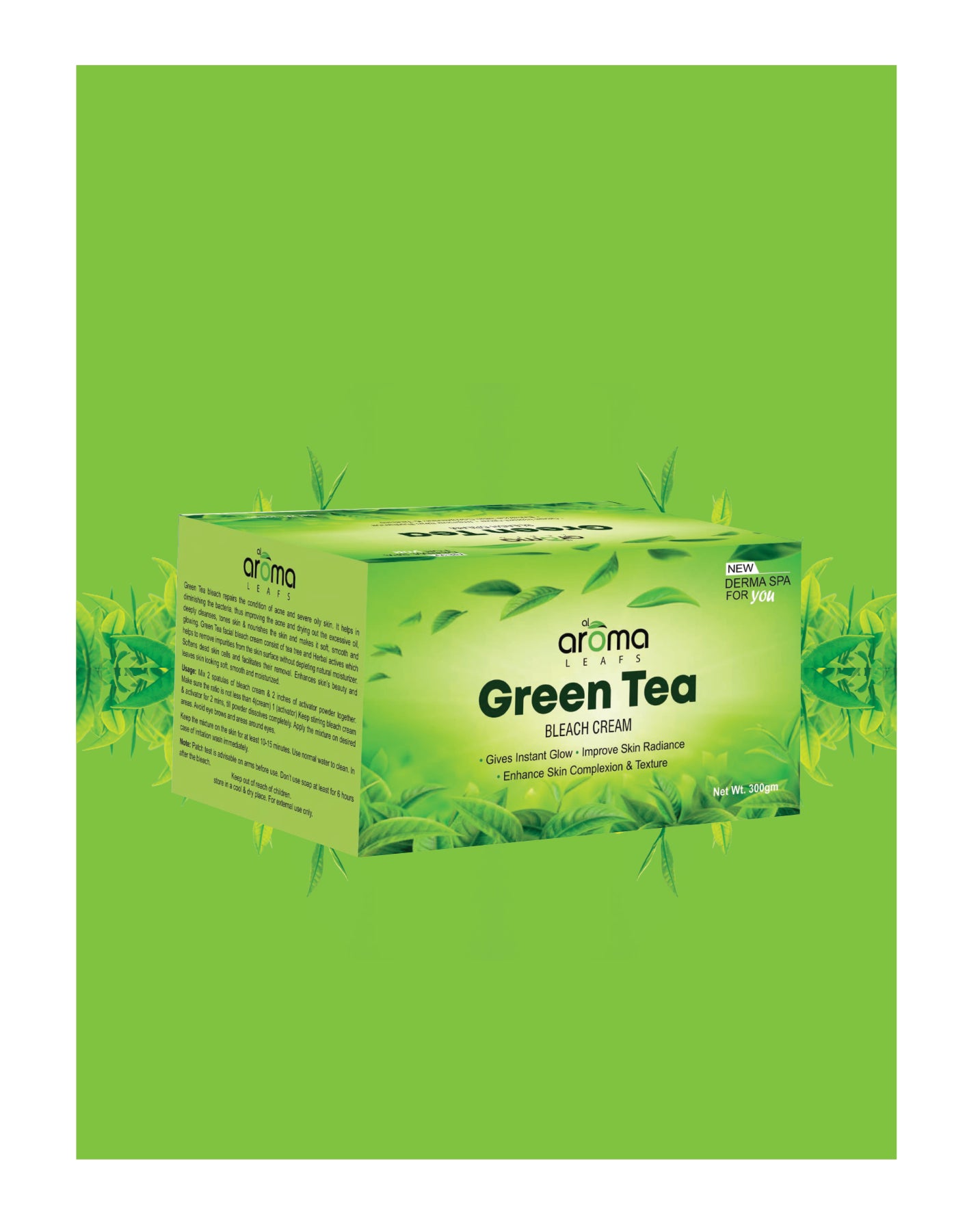 Green Tea Bleach Cream – Gentle Herbal Bleach with Antioxidant Protection for Bright, Even-Toned Skin