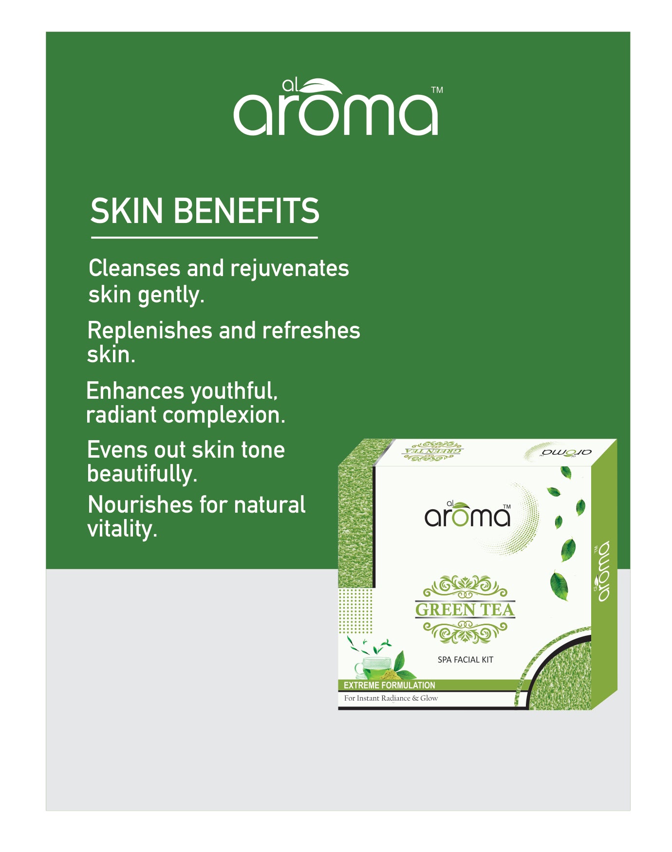 Green Tea Spa Facial Kit – Antioxidant-Rich Detox & Skin-Calming Facial Treatment