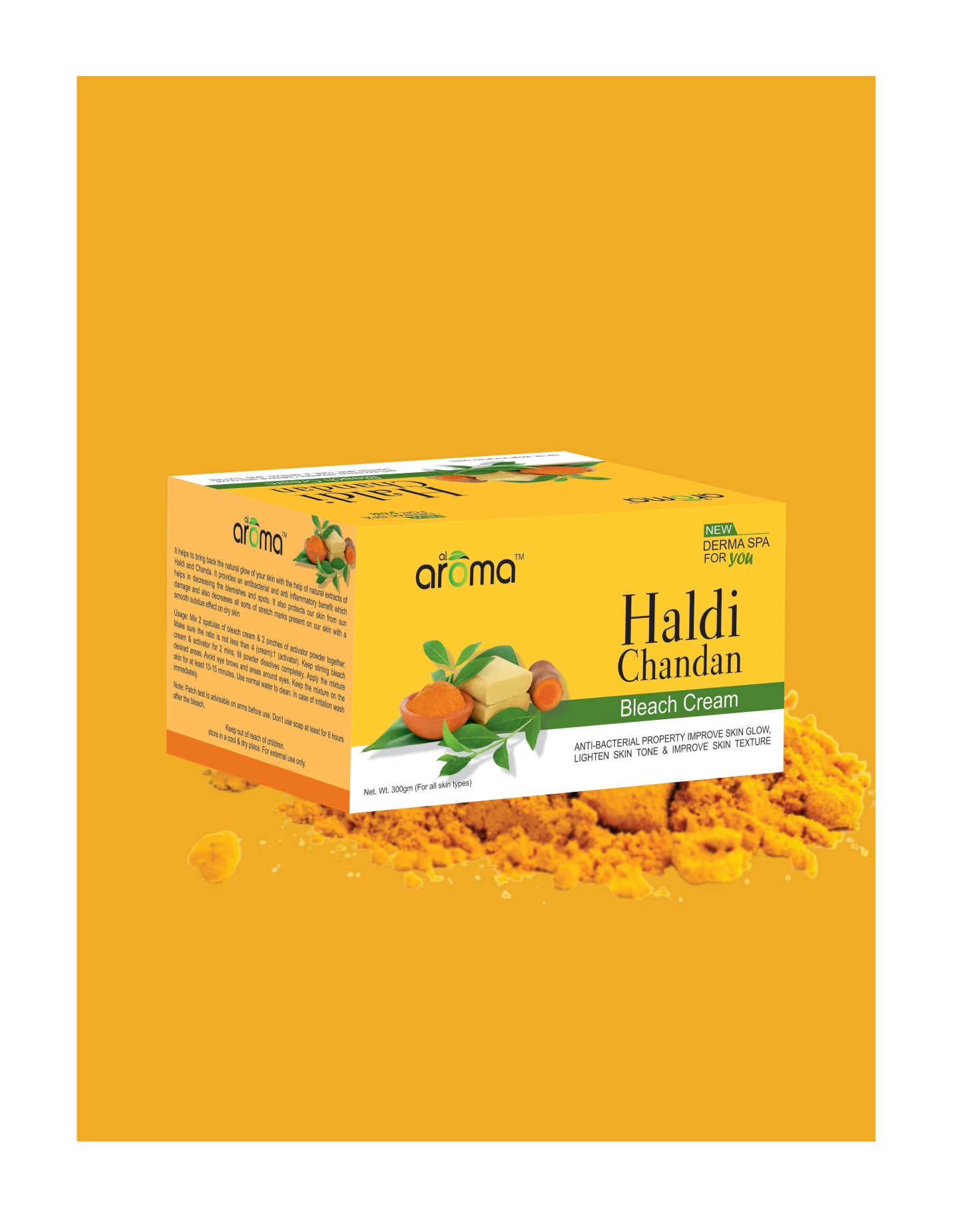 Haldi Chandan Bleach Cream – Herbal Glow Bleach with Turmeric & Sandalwood for Clear, Radiant Skin