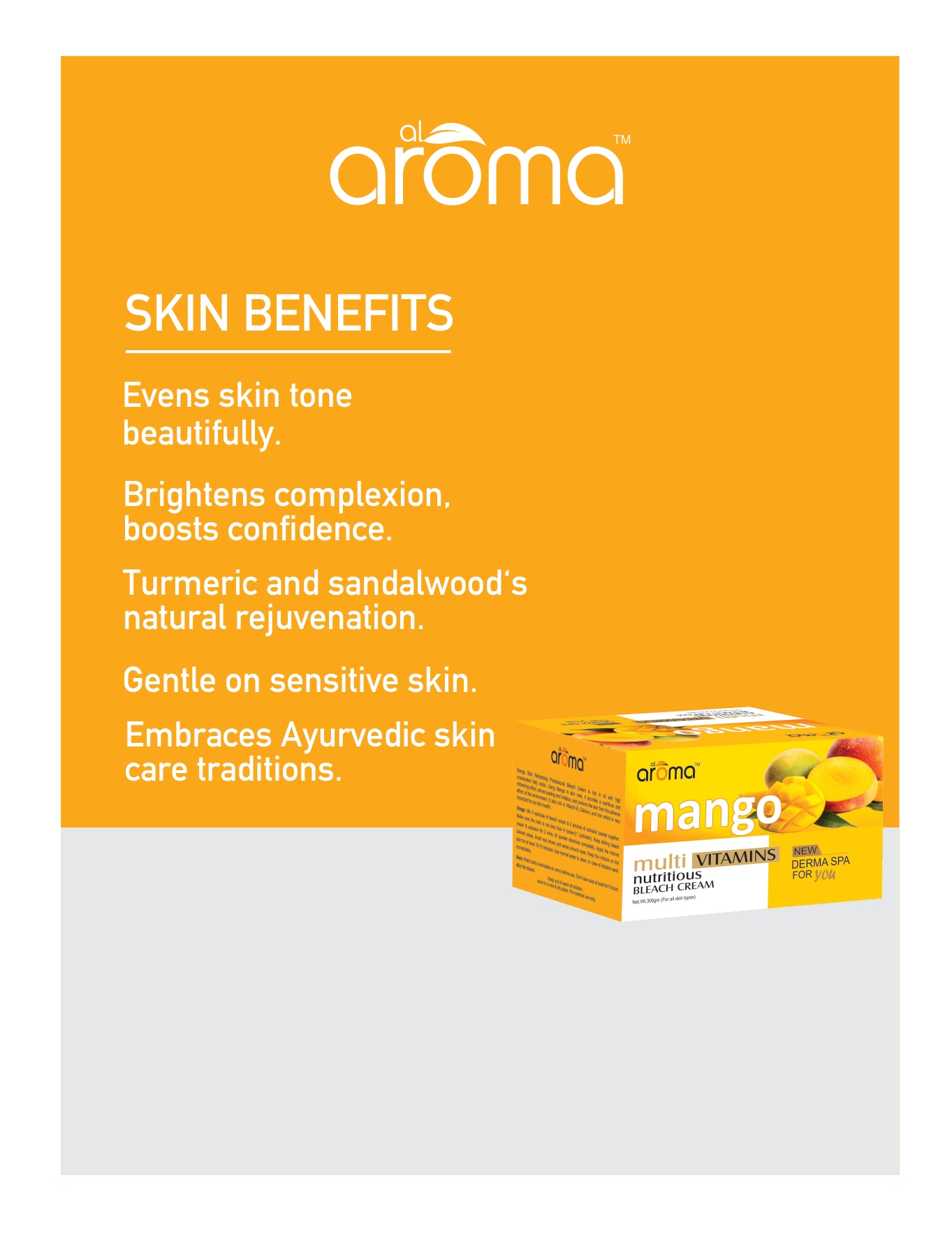 Mango Bleach Cream – Skin Brightening Bleach with Fruit Enzymes for Smooth & Glowing Complexion