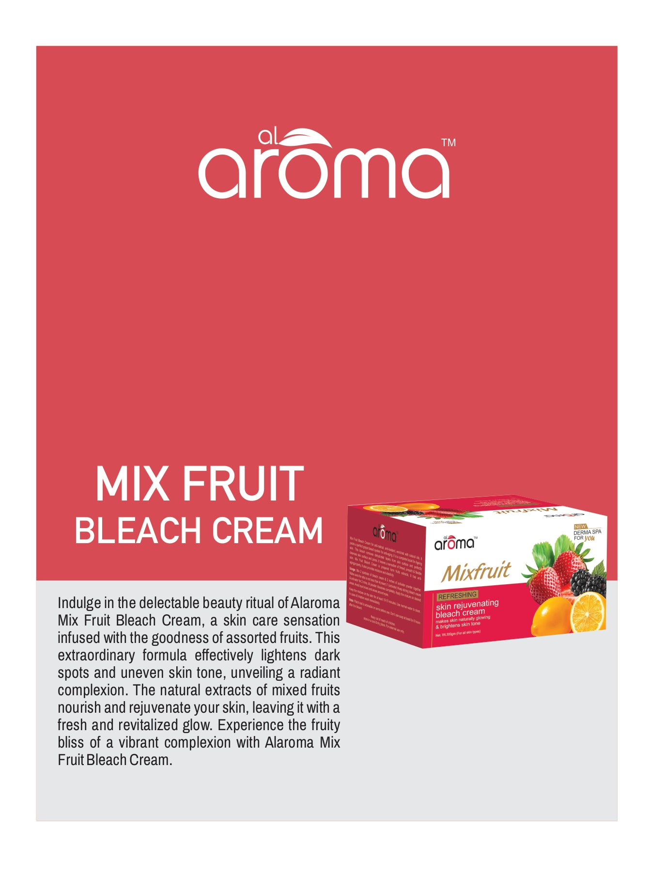 Mix Fruit Bleach Cream – Radiance-Boosting Herbal Bleach for Tan Removal & Glowing Skin