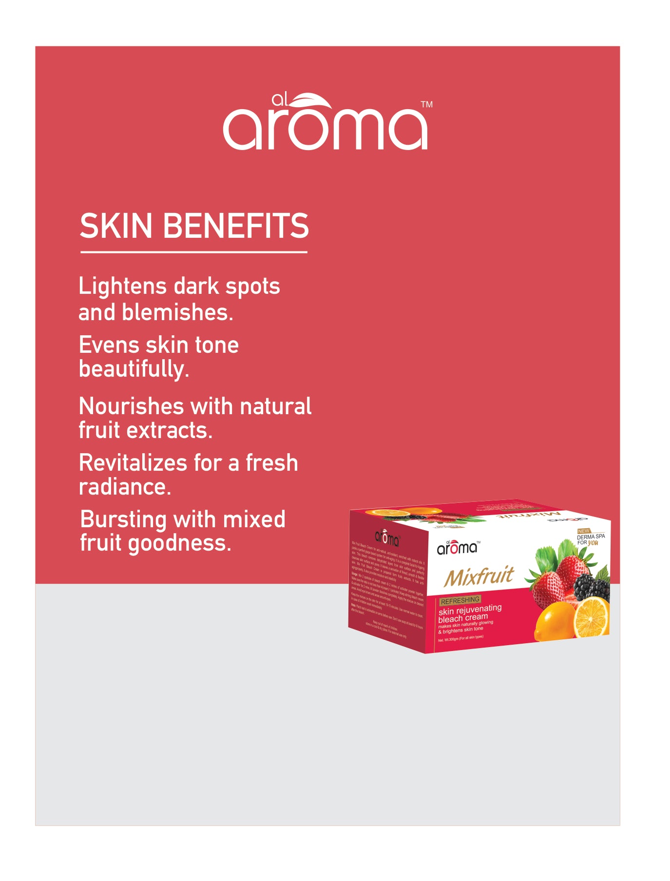 Mix Fruit Bleach Cream – Radiance-Boosting Herbal Bleach for Tan Removal & Glowing Skin