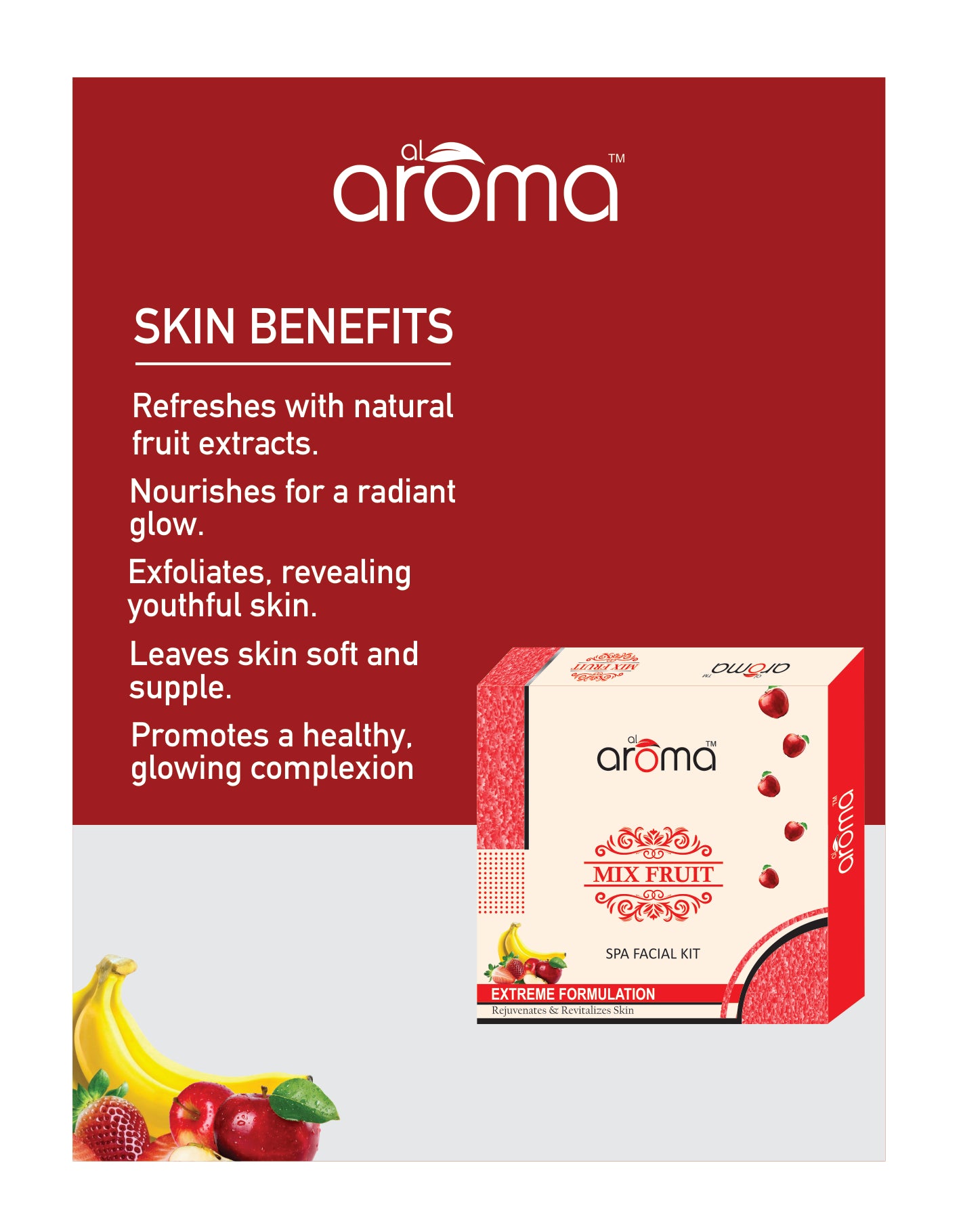 Mix Fruit Spa Facial Kit – Nourishing & Revitalizing Facial Treatment for Fresh, Glowing Skin