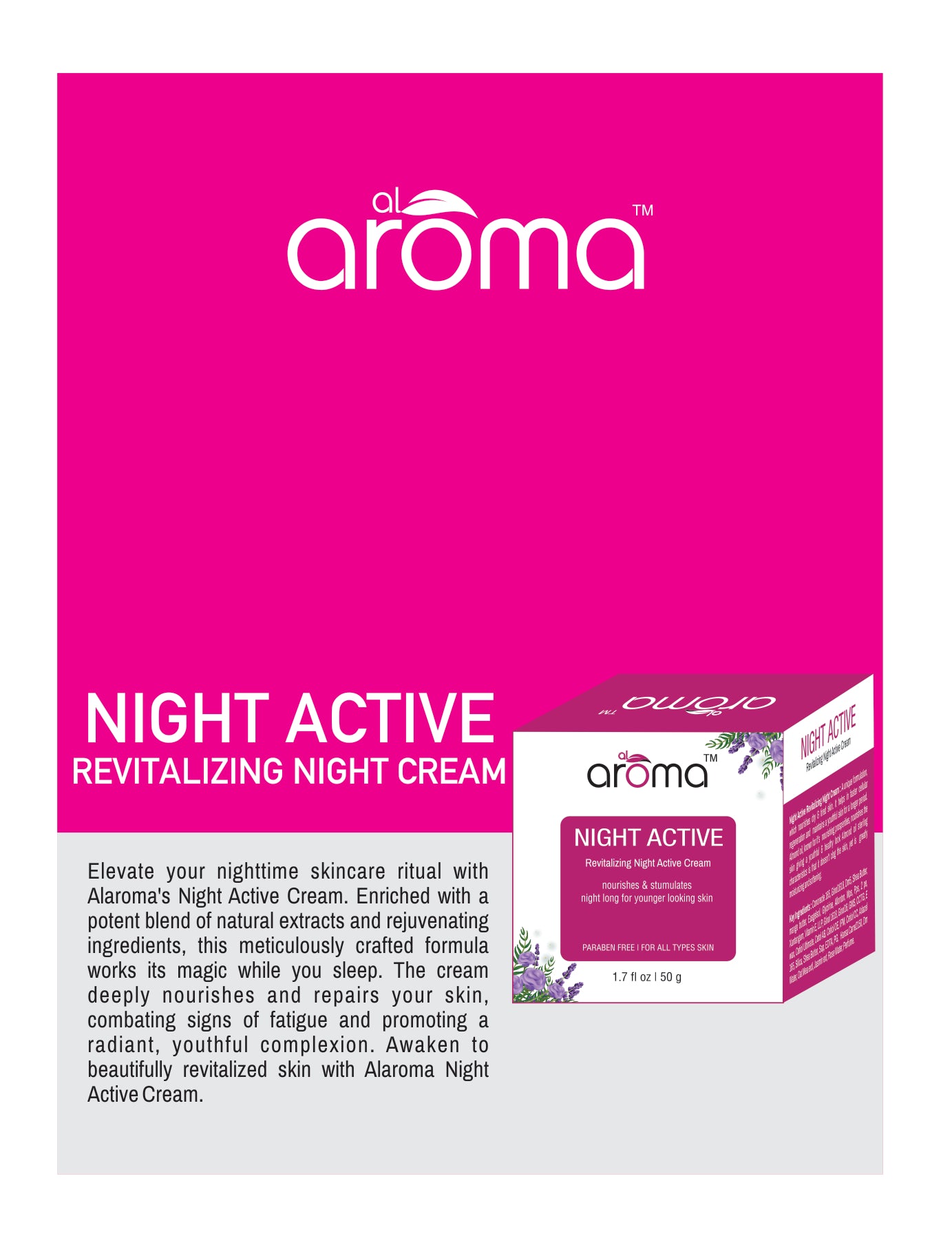 Night Active Revitalizing Cream – Overnight Repair & Hydration Cream for Glowing, Youthful Skin