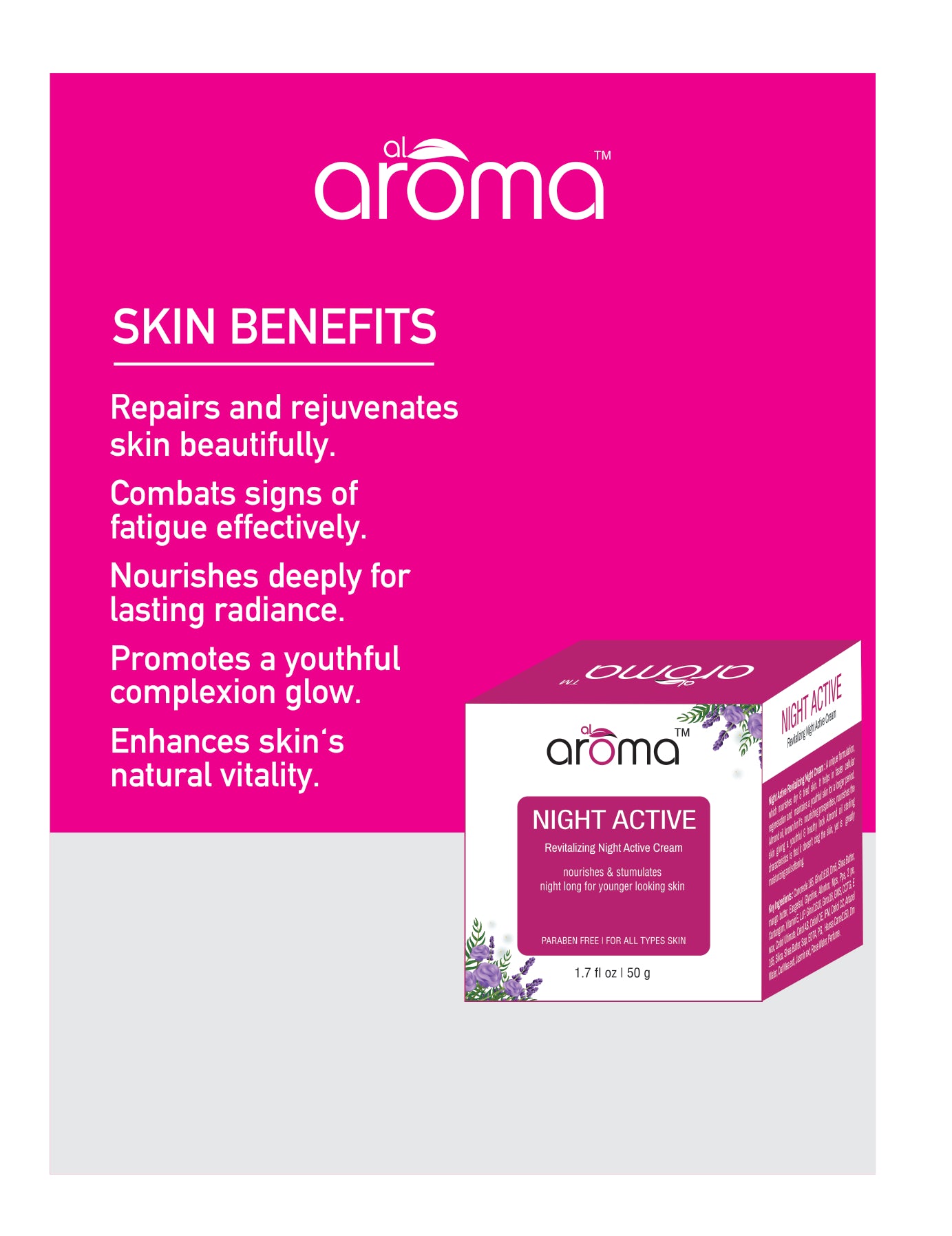 Night Active Revitalizing Cream – Overnight Repair & Hydration Cream for Glowing, Youthful Skin