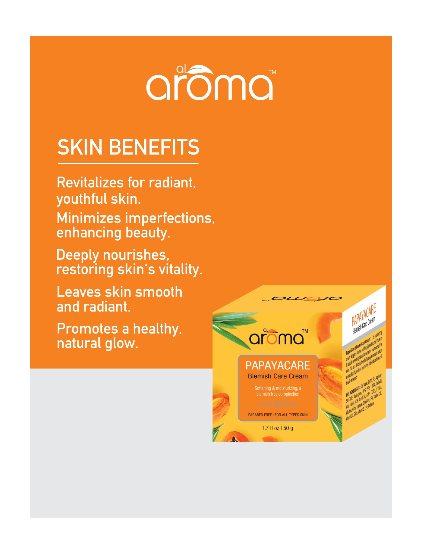 Papaya Care Blemish Care Cream – Spot-Reducing & Skin Brightening Cream for Clear, Even-Toned Skin