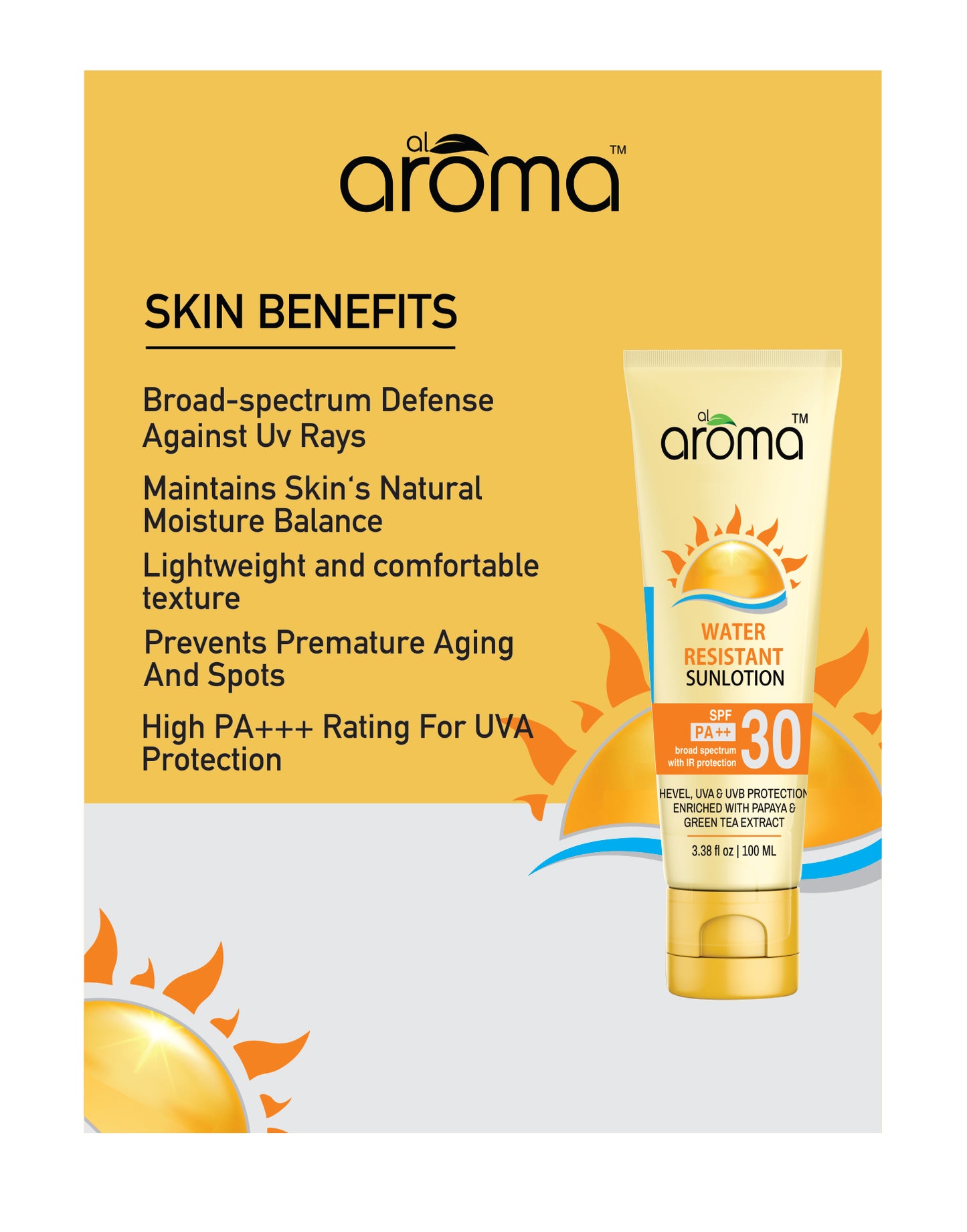 SPF 30 PA+++ Sun Block Lotion – Broad Spectrum UV Protection