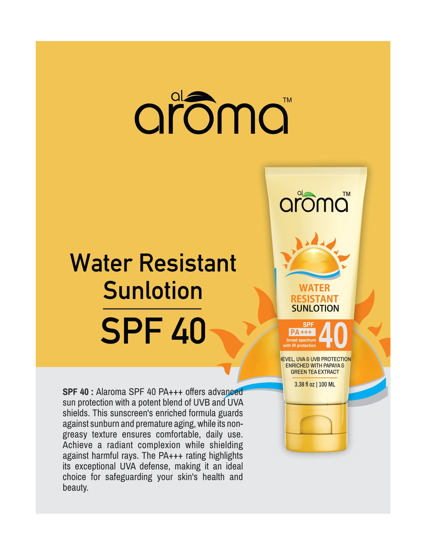 SPF 40 Mattifying Sunscreen Lotion – Broad Spectrum UV Protection with Oil Control Finish