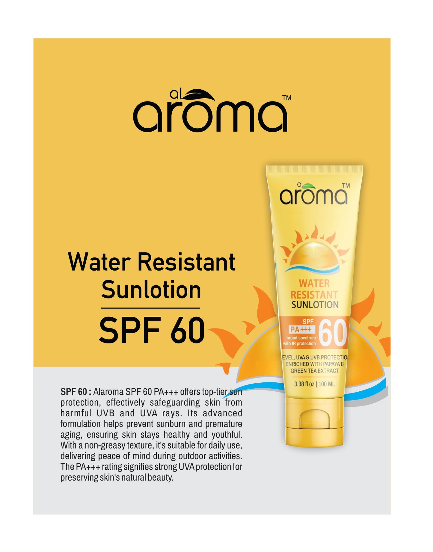SPF 60 PA+++ Sunscreen Lotion – High Protection Formula for Intense Sun Exposure