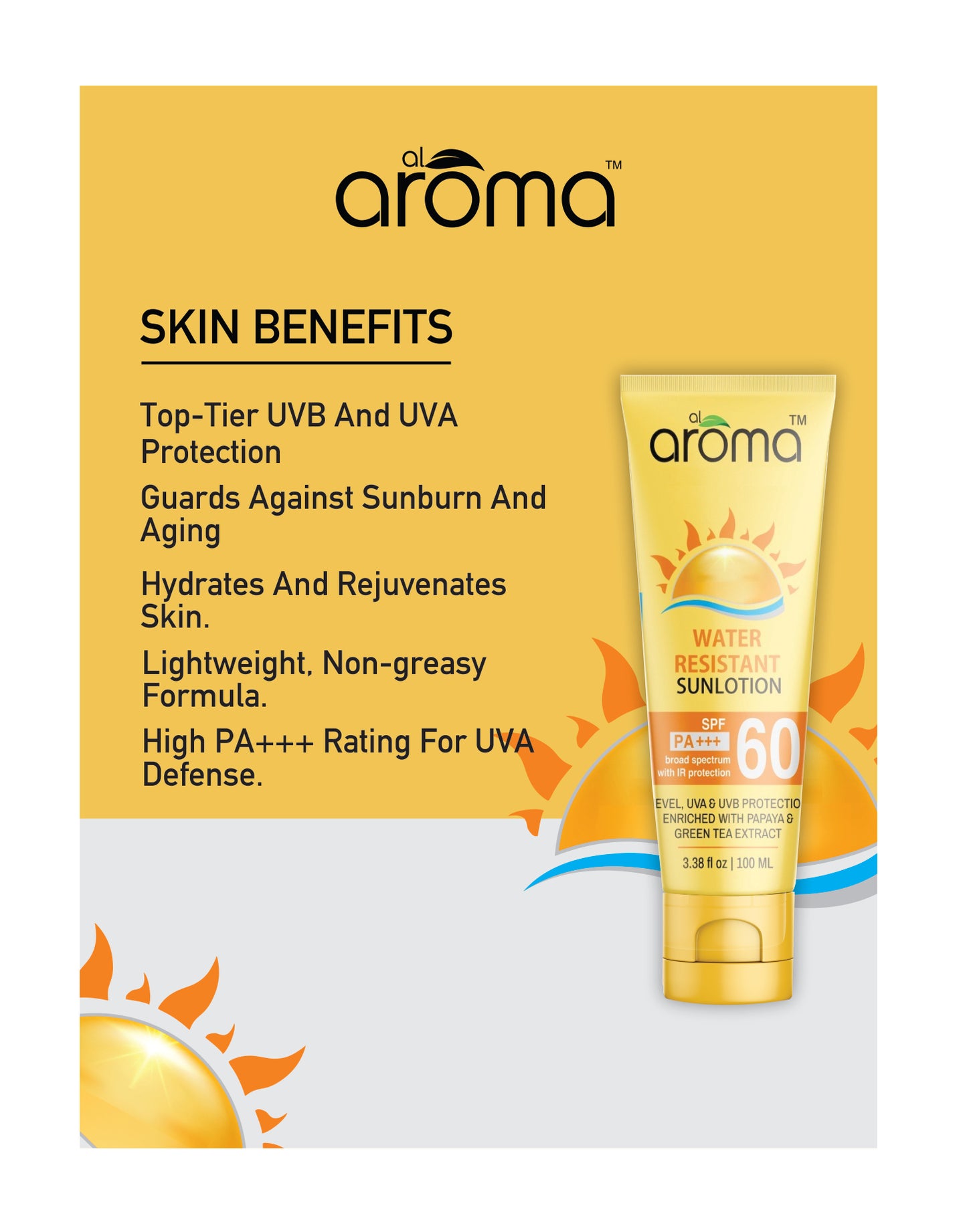 SPF 60 PA+++ Sunscreen Lotion – High Protection Formula for Intense Sun Exposure