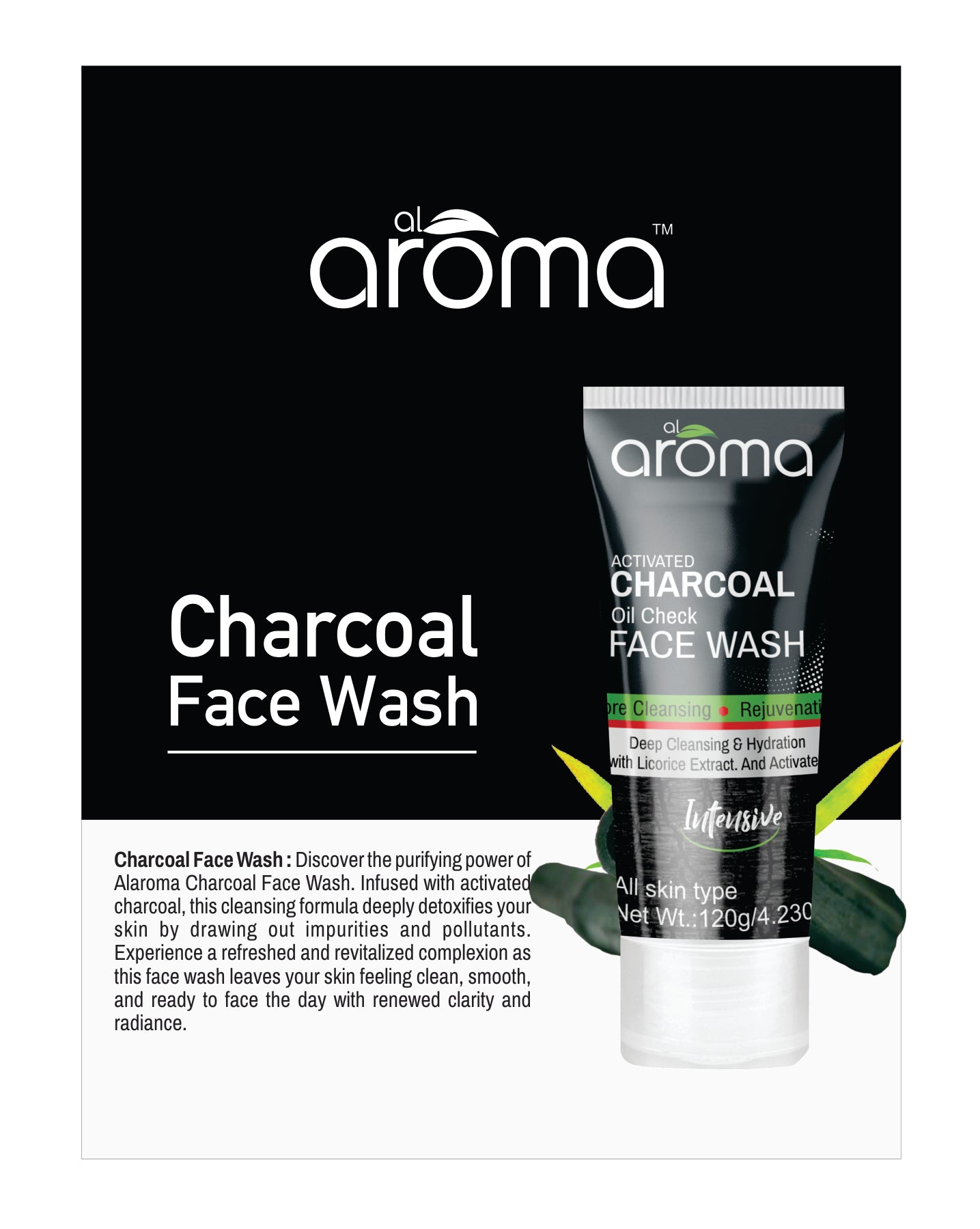 Activated Charcoal Face Wash – Deep Pore Cleanser for Clear & Detoxified Skin
