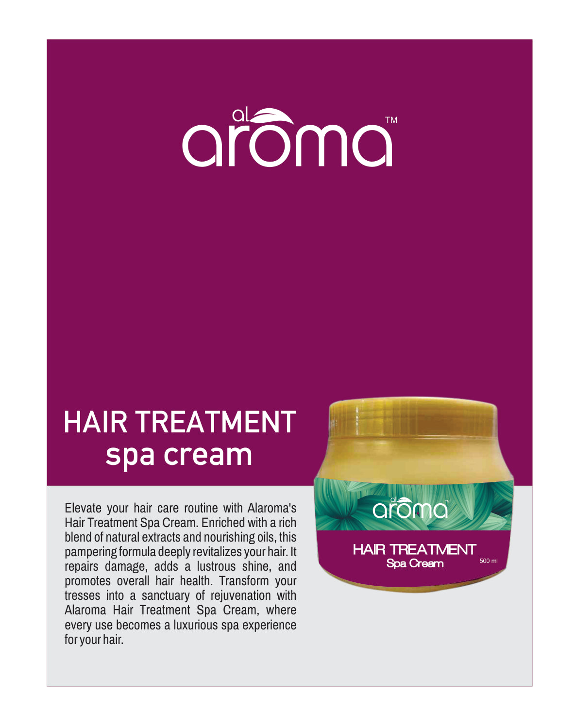 Hair Treatment Cream – Deep Repair & Nourishment for Damaged, Frizzy, and Chemically Treated Hair