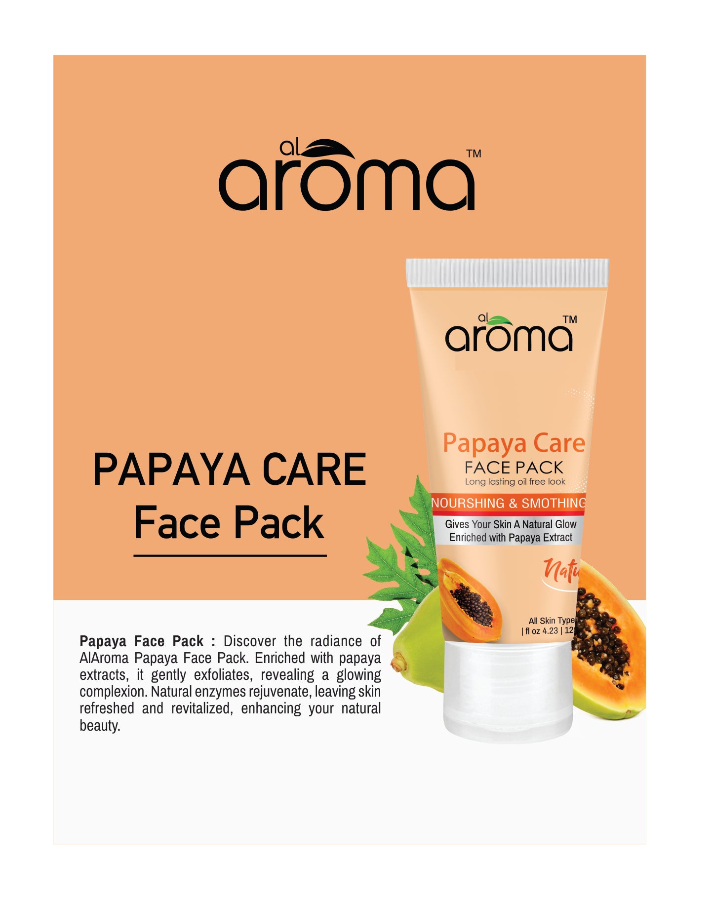 Papaya Care Face Pack – Tan Removal & Brightening Mask for Glowing Skin