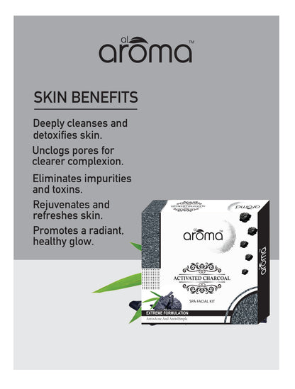 Activated Charcoal Spa Facial Kit – Deep Detox & Purifying Facial Treatment for All Skin Types