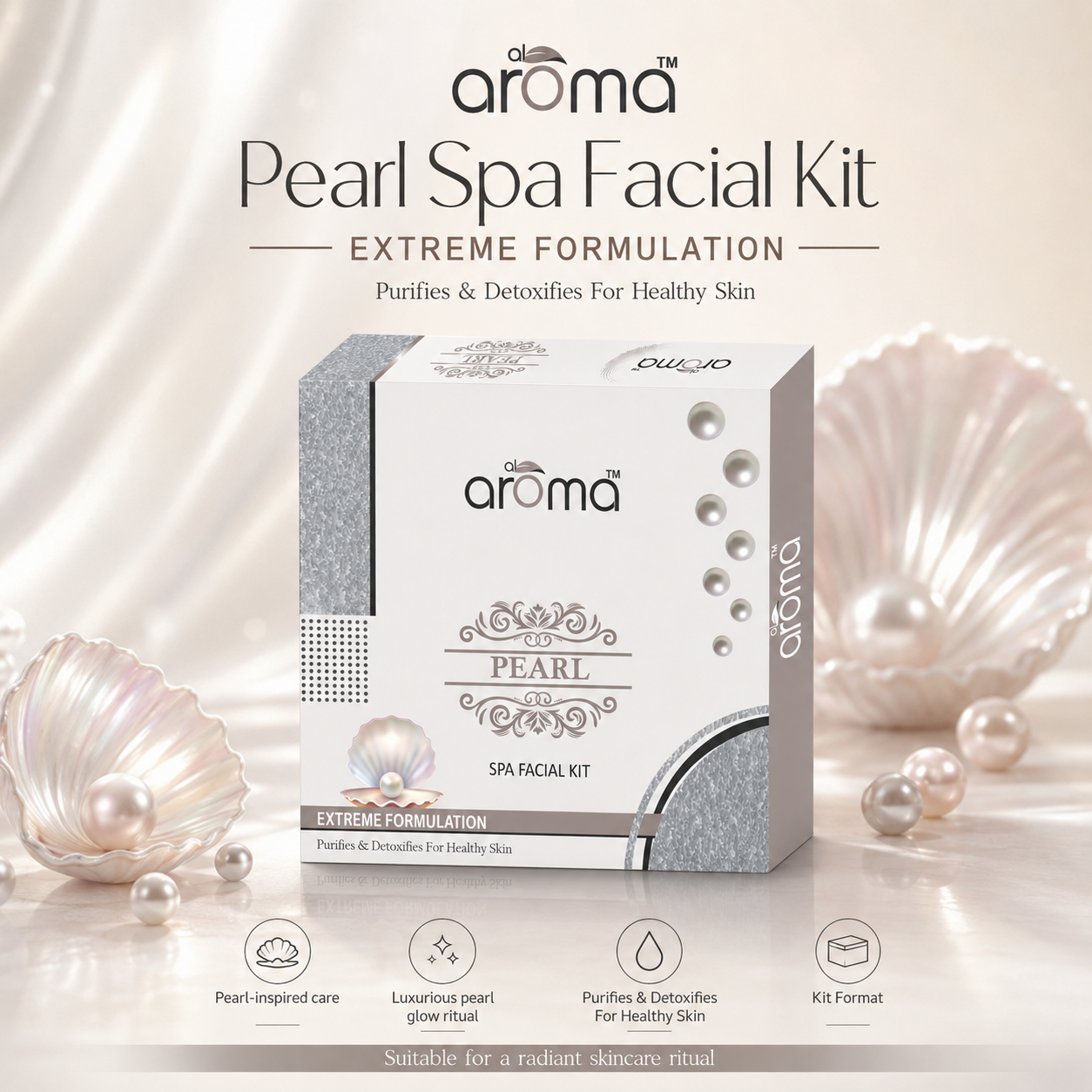 Pearl Spa Facial Kit – Skin Polishing & Brightening Facial Treatment for a Luminous Glow