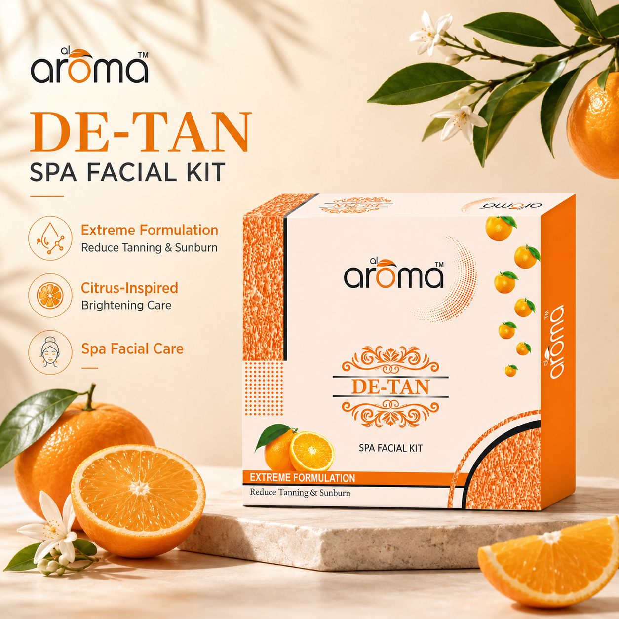 De Tan Spa Facial Kit – Tan Removal & Skin Brightening Treatment for All Skin Types