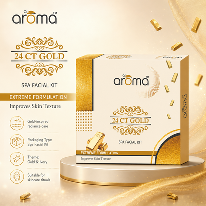 24K Gold Spa Facial Kit – Radiance Boost & Skin Firming Facial Treatment for Glowing Skin