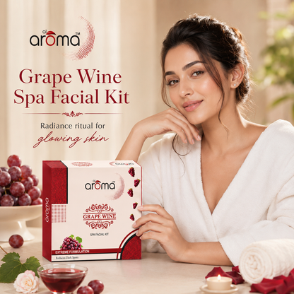 Grape Wine Spa Facial Kit – Rejuvenating Facial Glow Treatment for All Skin Types