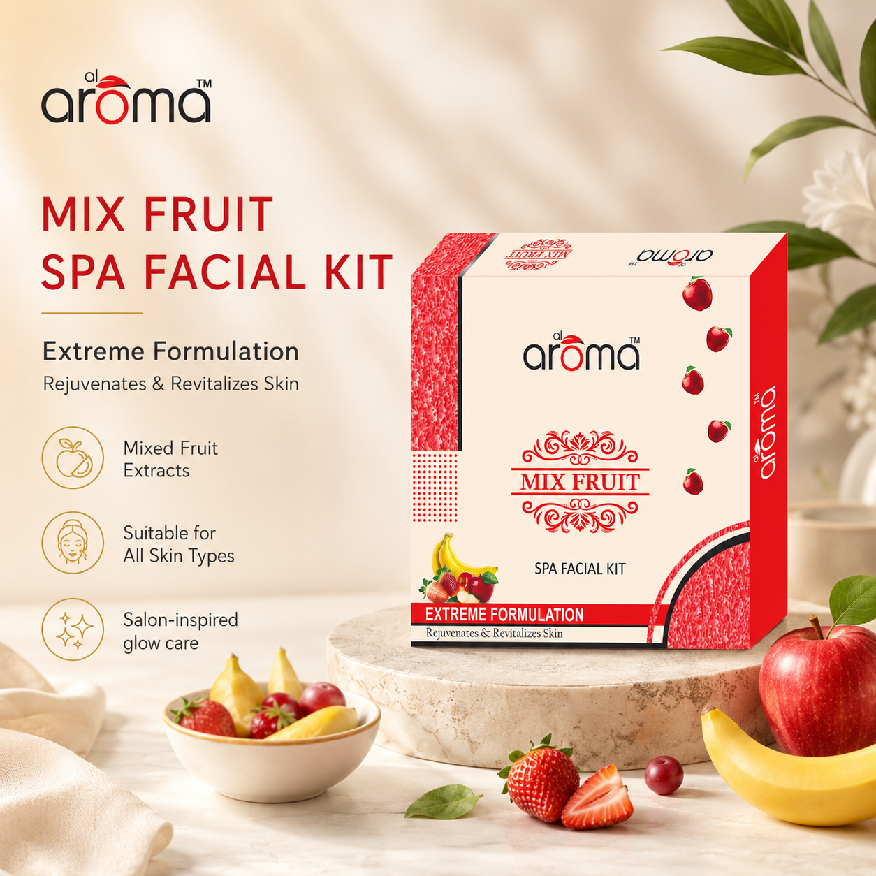 Mix Fruit Spa Facial Kit – Nourishing & Revitalizing Facial Treatment for Fresh, Glowing Skin