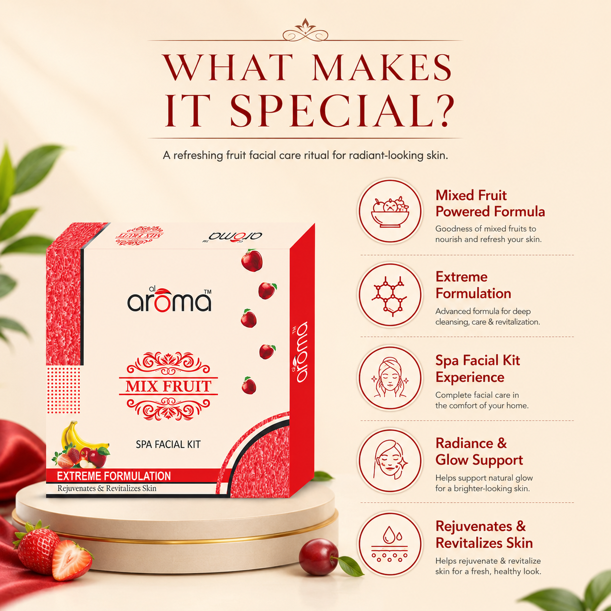 Mix Fruit Spa Facial Kit – Nourishing & Revitalizing Facial Treatment for Fresh, Glowing Skin