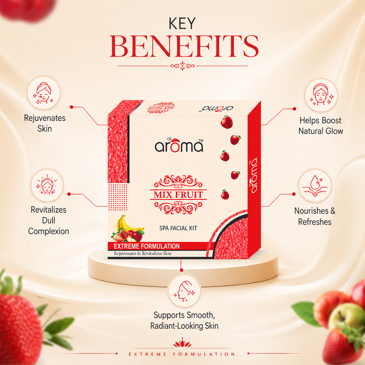 Mix Fruit Spa Facial Kit – Nourishing & Revitalizing Facial Treatment for Fresh, Glowing Skin