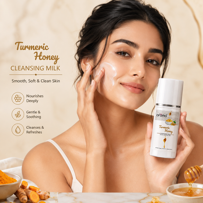 Turmeric Honey Cleansing Milk – Gentle Makeup Remover & Brightening Cleanser for Soft, Glowing Skin