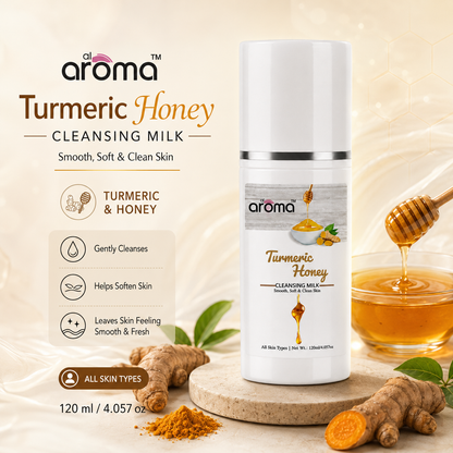 Turmeric Honey Cleansing Milk – Gentle Makeup Remover & Brightening Cleanser for Soft, Glowing Skin