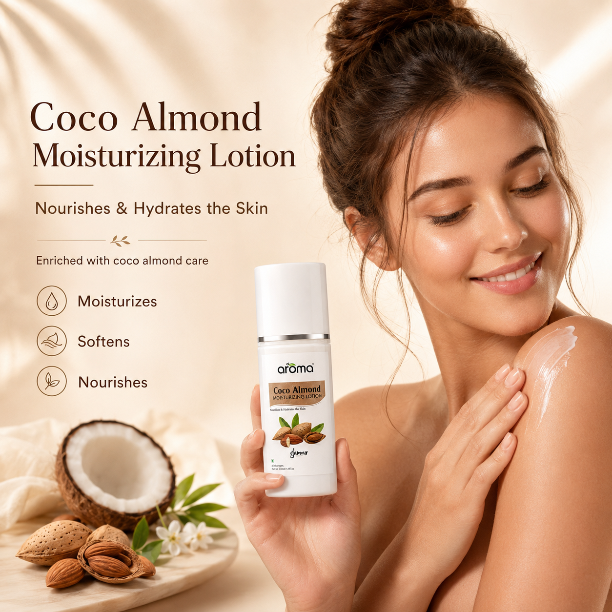 Coco Almond Moisturizing Lotion – Deep Nourishment for Dry & Rough Skin