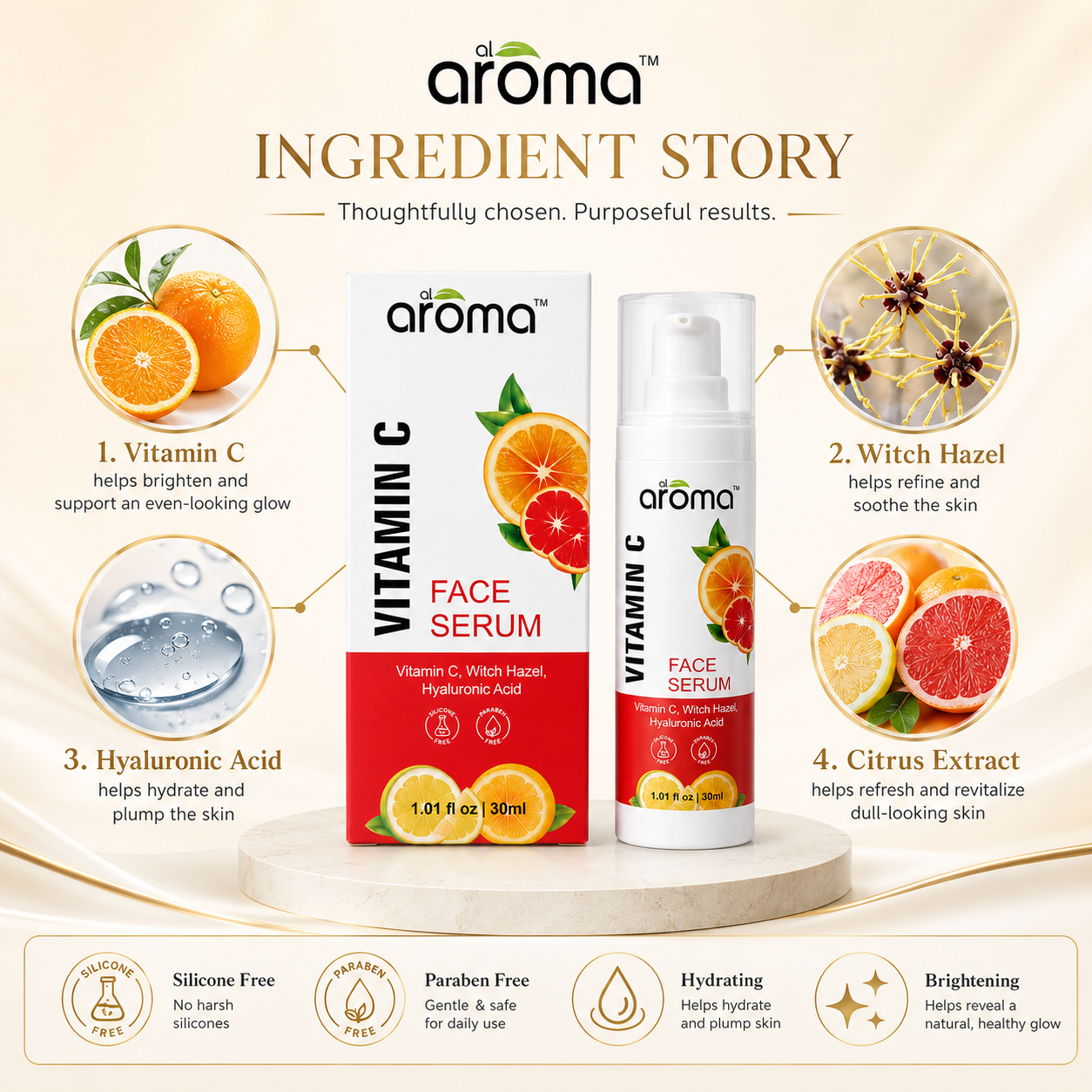 Vitamin C Face Serum – Brightening & Anti-Pigmentation Serum for Glowing, Even-Toned Skin