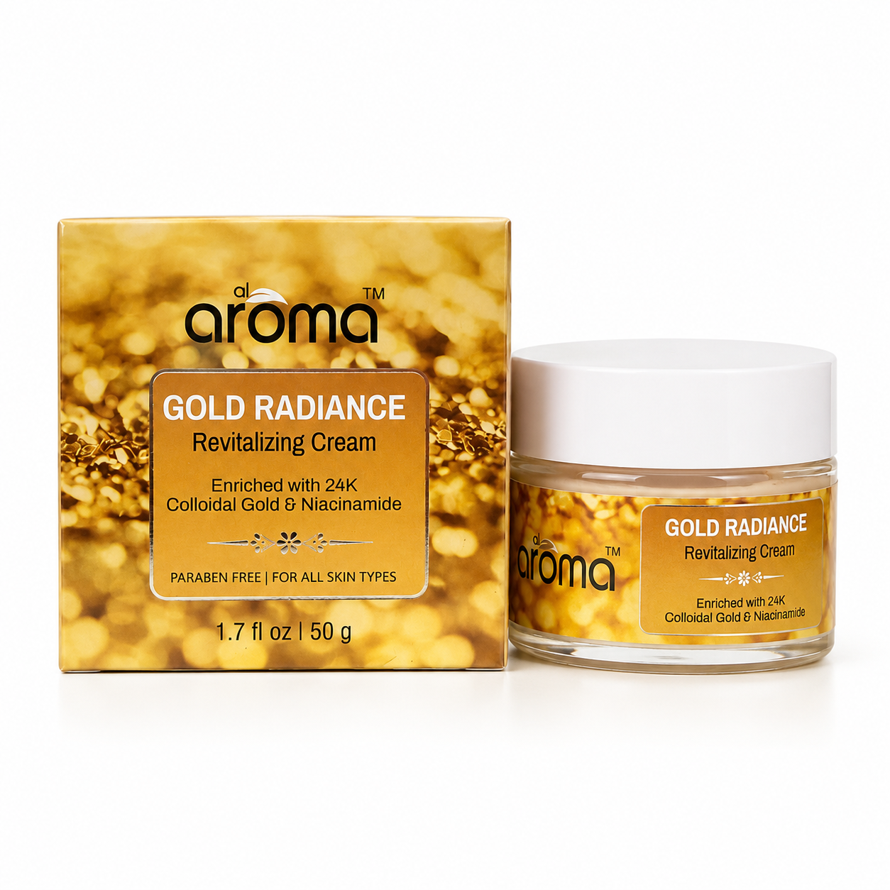 Gold Radiance Revitalizing Cream – Glow-Boosting Moisturizer with Real Gold & Skin Nourishing Actives