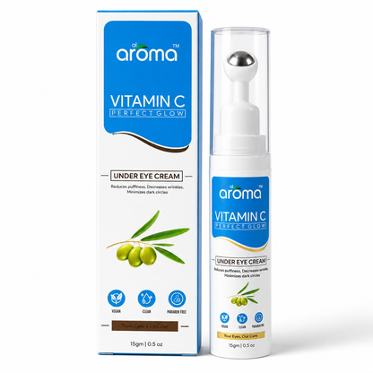 Vitamin C Perfect Glow Under Eye Cream – Brightening & Anti-Dark Circle Eye Cream with Vitamin C & Hyaluronic Acid