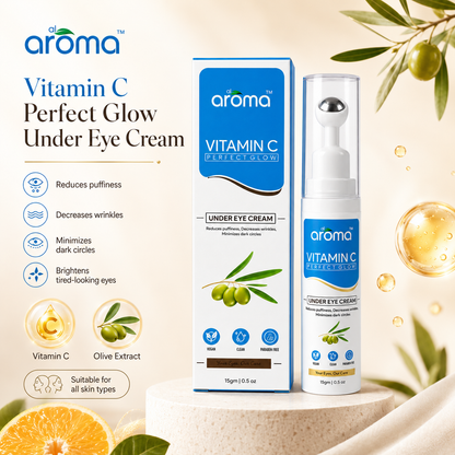 Vitamin C Perfect Glow Under Eye Cream – Brightening & Anti-Dark Circle Eye Cream with Vitamin C & Hyaluronic Acid