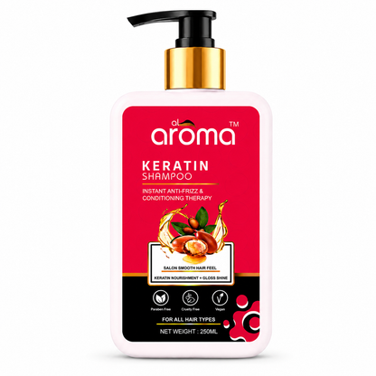 Keratin Shampoo – Smoothening & Frizz-Control Shampoo for Silky, Strong Hair